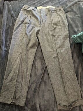 Polo by Ralph Lauren Heather Gray Pleated Dress Pants